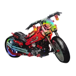 KIT DE BLOCOS DE MONTAR JIQILE MOTORCYCLE MOTO VERMELHA 432 PEÇAS 47104